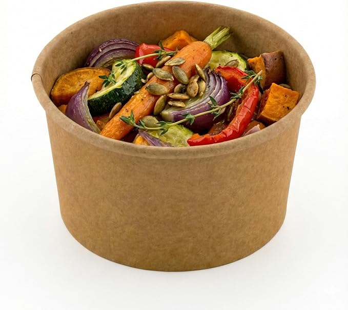 Coppetta 8-Ounce Dessert Cups, 200 Disposable Ice Cream Cups - Lids Sold Separately, Sturdy, Kraft Paper Frozen Yogurt Bowls, For Hot And Cold Foods, Perfect For Gelato Or Mousse - Restaurantware