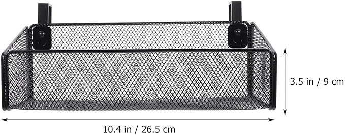 Ipetboom Metal Mesh Basket Phone Organizer Tray Mobile Phones Holder Bedside Hanging Bedside Pocket Organizer Bunk Bed Hanging Organizer Dorm Room Bed Cabinet Office Vegetable Bed Rail