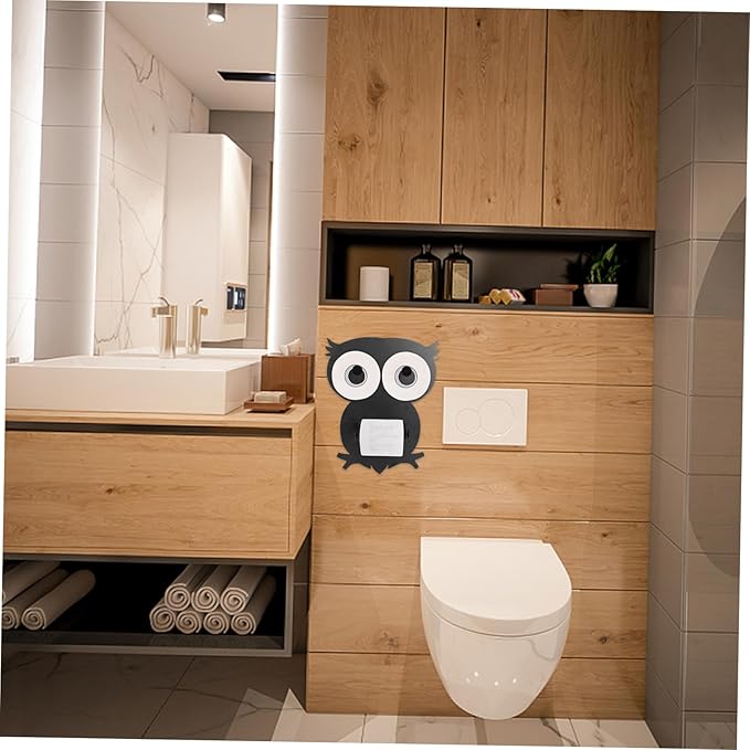 Owl Shaped Wall-Mounted Paper Towel Rack Bathroom Tissue Stand Elegant Kitchen Storage Holder Home Decor Easy to Use and Quick Access Suitable for Hotel Restaurant and Club Use