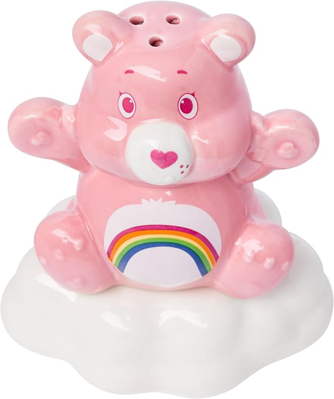 Silver Buffalo Care Bears 3d Ceramic Salt and Pepper Shaker Set Featuring Cheer Bear, 3.6” x 2.7” x 4.25”