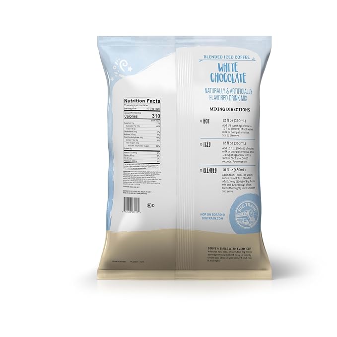 Big Train White Chocolate Latte Blended Ice Coffee Beverage Mix, 3.5 Pound (Pack of 1)