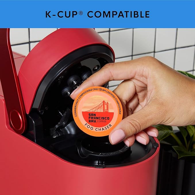 San Francisco Bay K-Cup Coffee Pods Favorite Four Variety Pack (80 ct), Includes French Roast, Fog Chaser, Organic Rainforest, & Breakfast Blend, Commercially Compostable Single-Serve Coffee Pods
