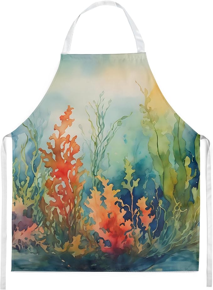 Caroline's Treasures Seaweed Apron Cooking Kitchen Server Baking Crafts Gardening for Adult Women Men, Unisex, Large, Multicolor