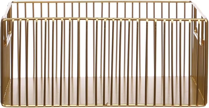 Ashland Gold Metal Tote Basket, Spring Home Decor