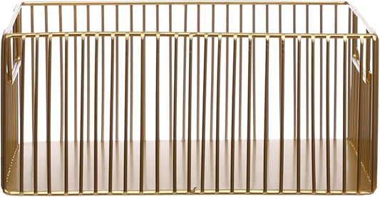 Ashland Gold Metal Tote Basket, Spring Home Decor