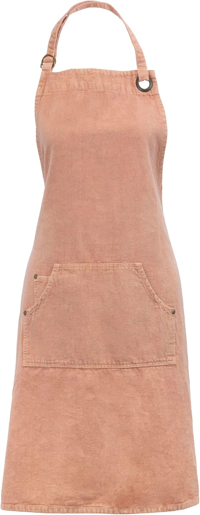 Boston International Apron with Front Pocket Premium Cotton Kitchen Cooking Baking Chef Gifts Aprons, One Size Fits Most Adults, Terracotta Stonewashed