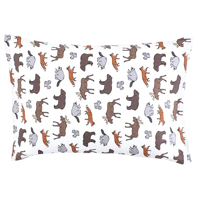 Hudson Baby Unisex Baby Cotton Toddler Pillow Case, Animal Adventure, One Size