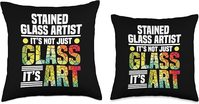 Stained Glass Grinder Glass Sheets Stained Glass Artist Throw Pillow