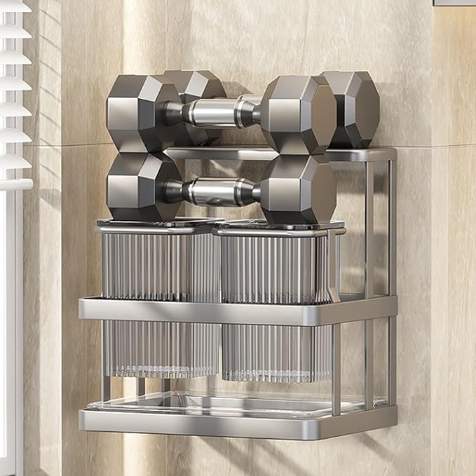 Stainless Steel and PP Kitchen Rack with Integrated Utensils Storage for Long Time Use in Various Kitchen Storage Rack