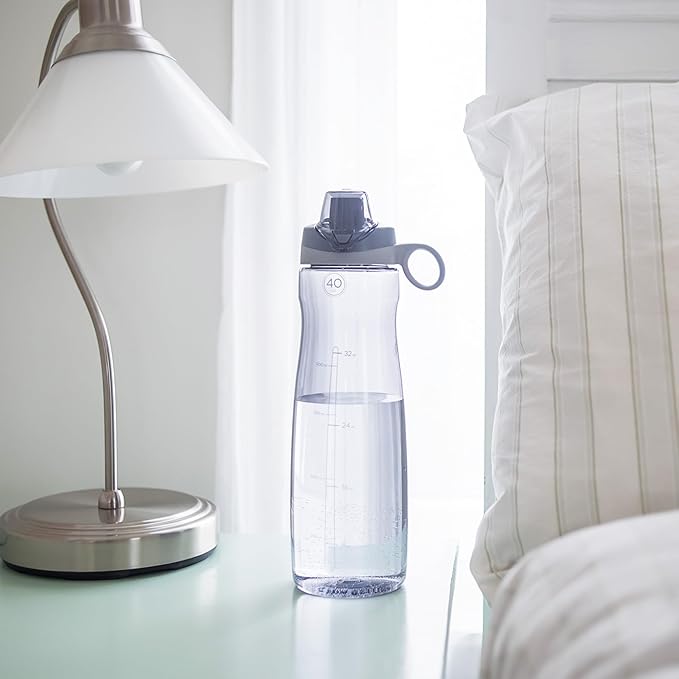 Pogo Plastic Water Bottle with Chug Lid and Carry Handle, Reusable, BPA Free, Dishwasher Safe, Perfect for Travel, School, Outdoors, and Gym | 18oz, 32oz, 40oz, 64oz