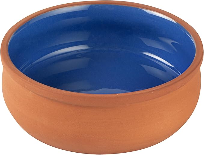 Restaurantware Terracotta Cazuela Bowls 2 Pack of 17 oz Durable Rustic Serving Dish Glazed Oven-Safe Bowl Freezer-Safe Tapas Dish Microwave-Safe Dishwasher-Safe
