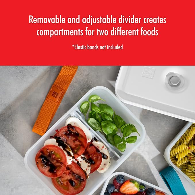 ZWILLING Fresh & Save Plastic Lunch Box, Airtight Food Storage Container, Meal Prep Container, BPA-Free, Grey, Semitransparent - Small