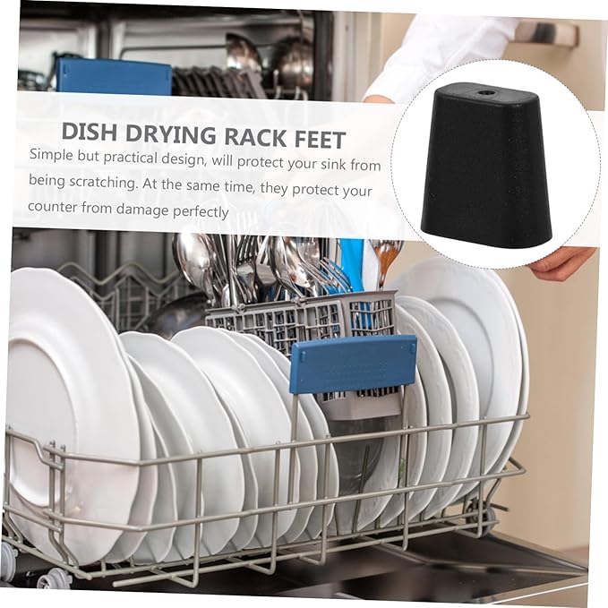 HOMSFOU 30pcs Dish Drying Rack Feet Replacement Non- Kitchen Sink Grid Protectors Drainage for Dish Racks and Easy to Use Accessories