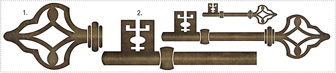 RoomMates Antique Key Peel and Stick Wall Decal W/Hooks