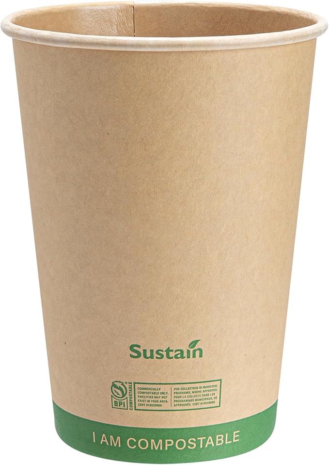 Restaurantware Paper Soup Containers 200 Pack Of 32 oz Disposable Kraft To Go Hot Soup Serving Bowls BPI-Certified Compostable Leakproof Stackable Food Containers For Noodles, Pasta And Desserts