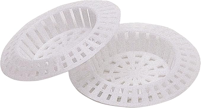 KitchenCraft SINKSTRAINER Sink Strainer/Drain Hair Catcher Set, Plastic, Pack of 2, White