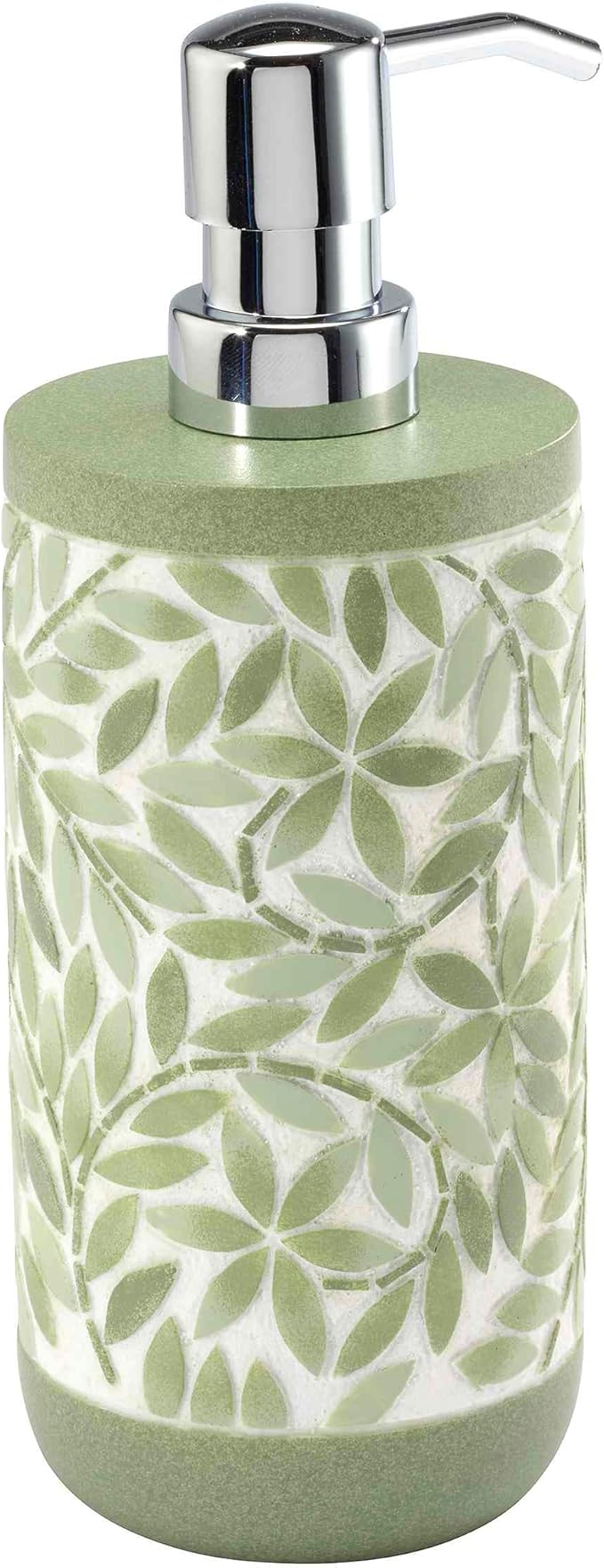 Avanti Linens - Lotion Pump/Soap Dispenser, Resin Countertop Accessories, Guest Bathroom Essentials (Stratford Collection, Green)