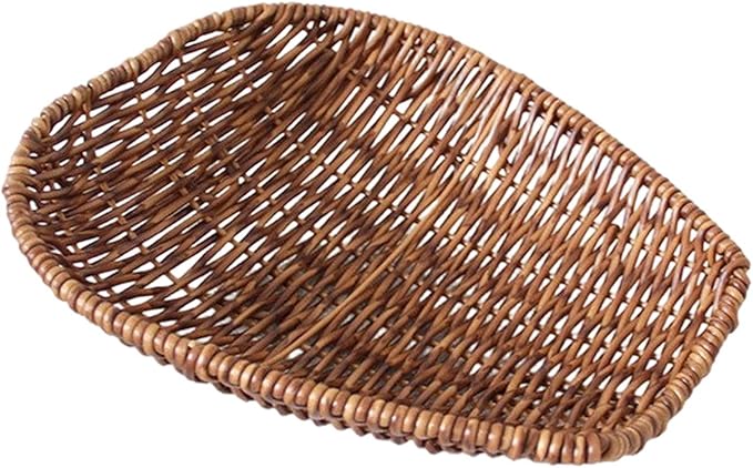 Storage Basket Made of Imitation Rattan, Woven Basket, Multifunctional, Shelf, Vanity Tray for Organizing The Coffee Table, M