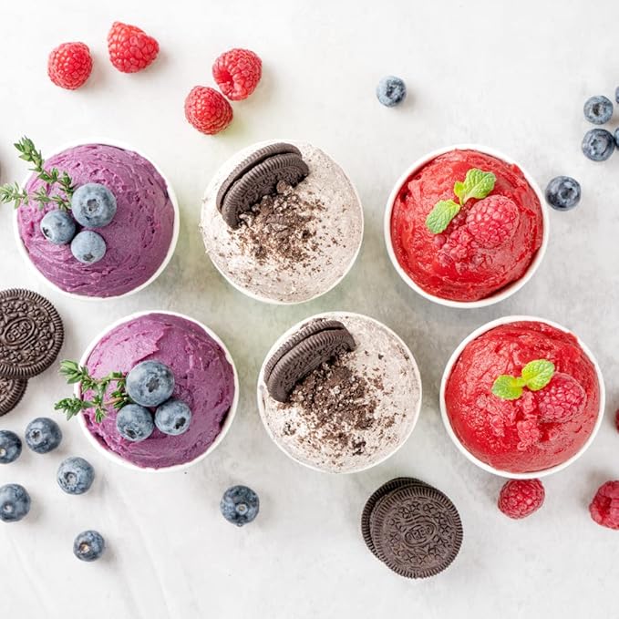 Coppetta 4 Ounce Dessert Cups, 50 Disposable Ice Cream Cups - Lids Sold Separately, Heavy-Duty, Green Paper Frozen Yogurt Bowls, For Hot And Cold Foods, Perfect For Gelato Or Mousse - Restaurantware