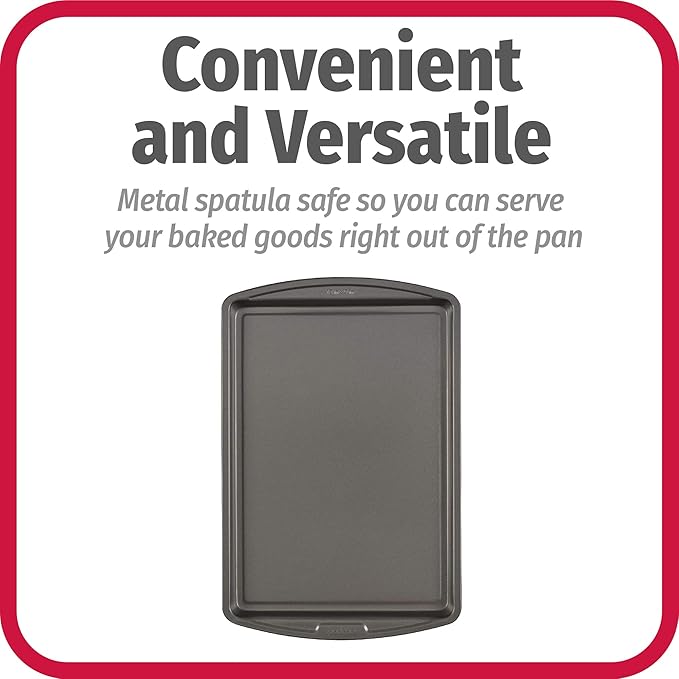 GoodCook Everyday Baking Sheet with Carbon Steel Construction & Scratch-Resistant Metal-Utensil Safe Nonstick , 9 x 13-Inch