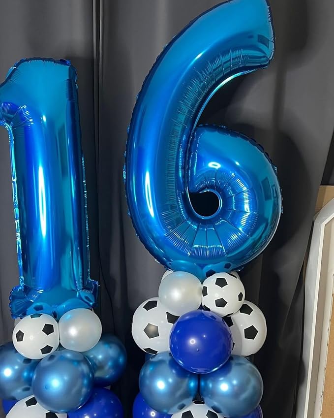 Number 26 Balloon Dark Blue, Foil Happy 26th Birthday Balloon for Men & Women,40 Inch Large Balloons for 2 6 26 62 2026 Wedding Marriage Proposal Engagement Decorations