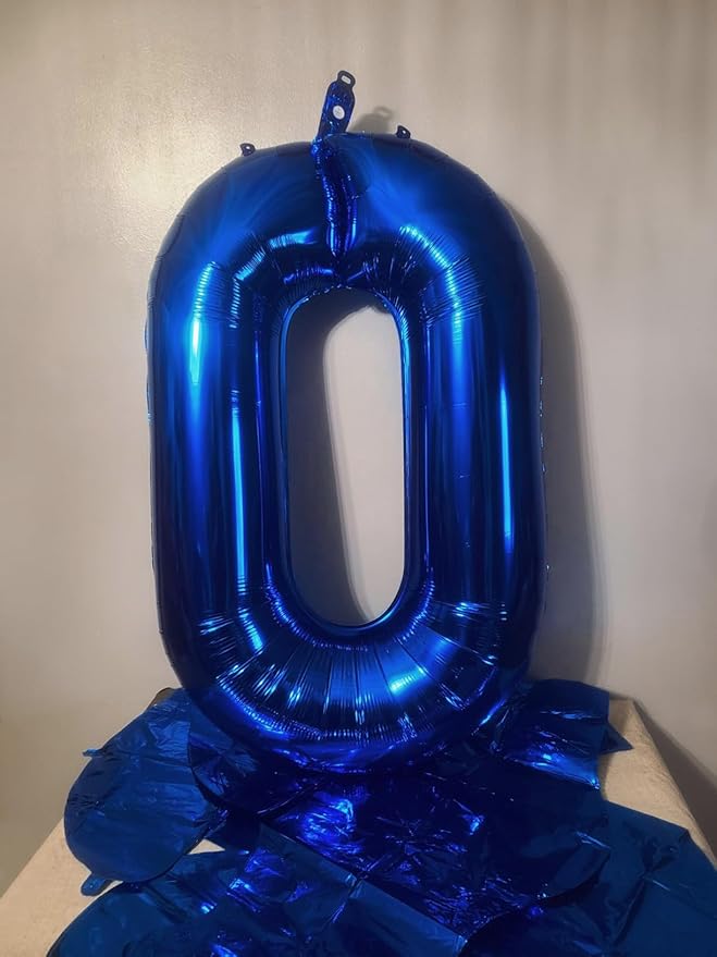 Navy Blue 0 Number Balloon 40In Birthday Decorations for Girl Boy Women Men, Balloon Numbers Party Decorations for Party Celebration Graduations Anniversary Photo