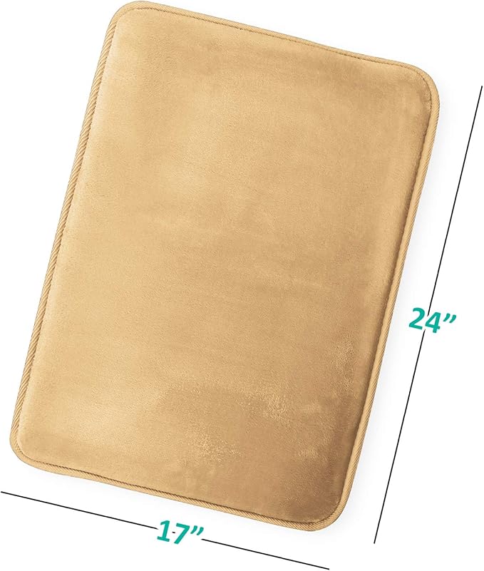 Clara Clark Bathroom Rugs, Velvet Memory Foam Bath Mat, Non-Slip, Machine Washable Bath Rugs - Dries Quickly, Ultra Soft Plush Bath Mats for Bathroom, 17 x 24, Camel Gold