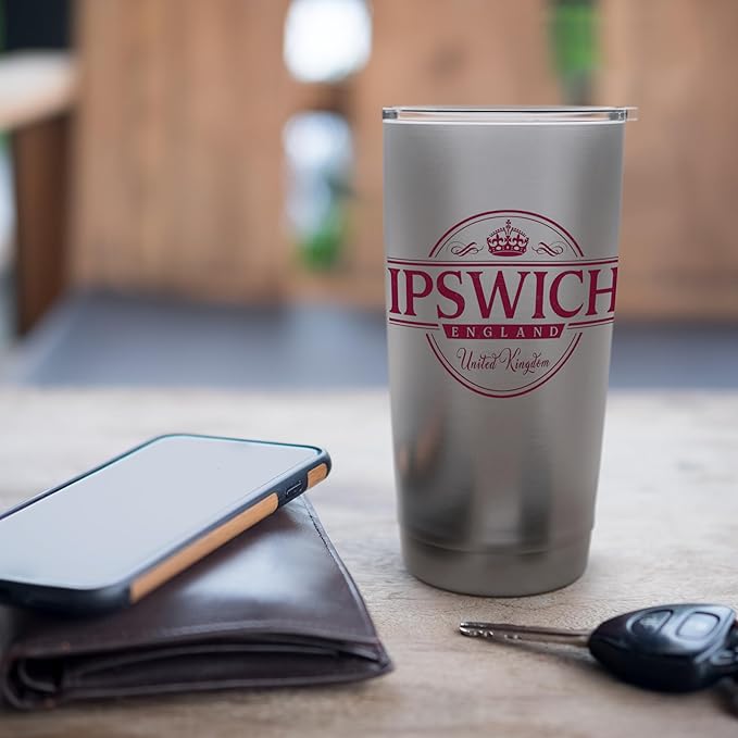 Ipswich England - Ipswich United Kingdom Label Stainless Steel Insulated Tumbler
