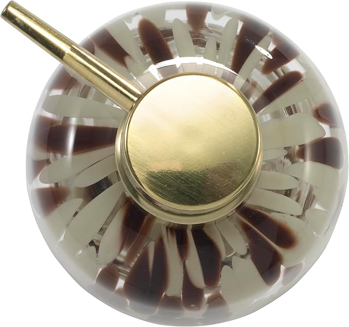 Nicole Miller – Lotion Pump, Decorative Glass with Gold-Tone Pump & Animal Print Design, Soap or Lotion Dispenser for Bathroom, Kitchen or Vanity (Safari)