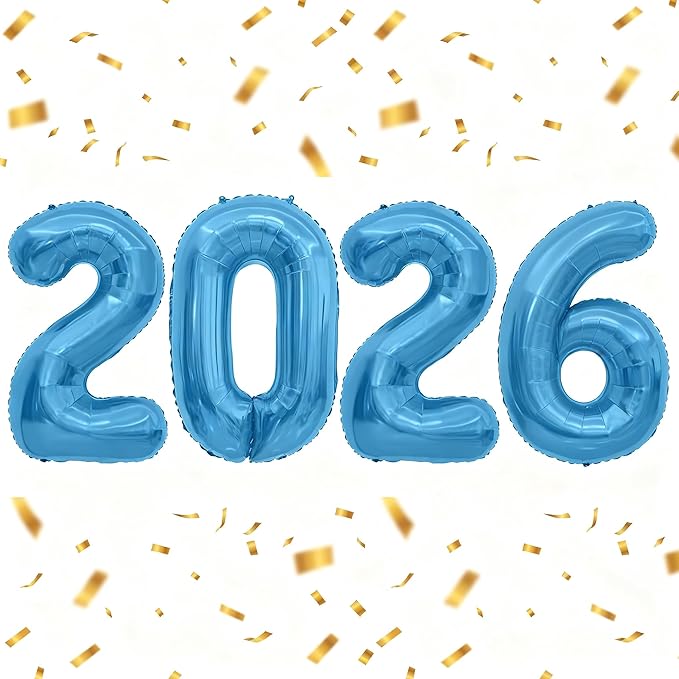 2026 Balloons, Graduation Balloons, 40 Inch 2026 Balloon Numbers, Blue Number Balloons, Graduation Decorations Class Of 2026 Grade Party Decorations, Grad Balloons Globos de Graduación 2026