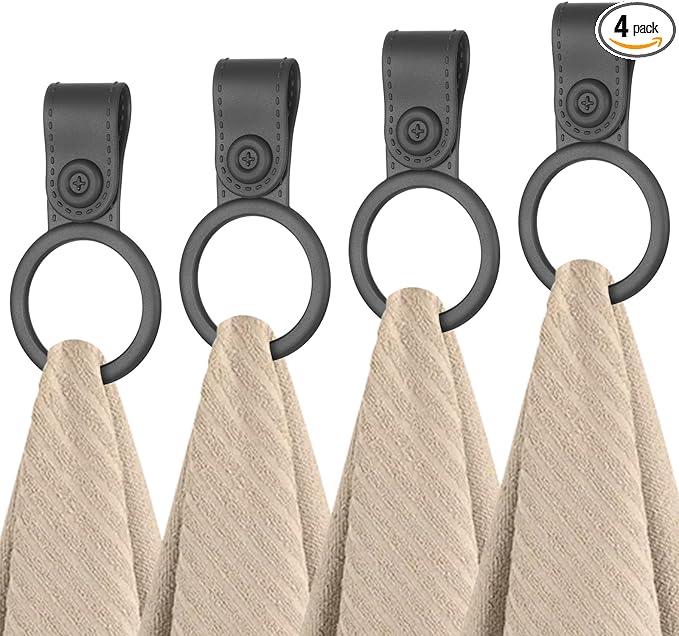 4 Pcs Silicone Kitchen Towel Holder Waterproof Dish Towel Holder Adjustable Soft Hanging Tea Towel Clips Non-Slip for Kitchen Rag Cabinet Bathroom Rods Oven Handle Door Stove