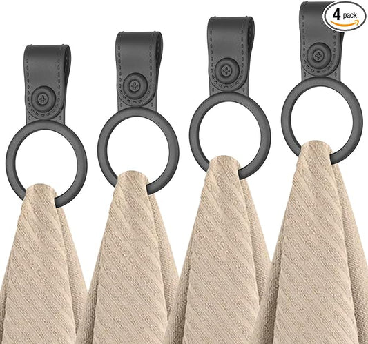 4 Pcs Silicone Kitchen Towel Holder Waterproof Dish Towel Holder Adjustable Soft Hanging Tea Towel Clips Non-Slip for Kitchen Rag Cabinet Bathroom Rods Oven Handle Door Stove
