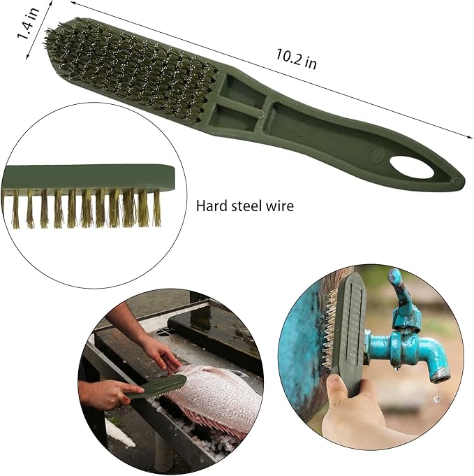 Openfly Fish Scaler Tool, Stainless Steel Fish Scaler Remover Fish Scraper Scaler with Sawtooth, Fish Skin Graters Fish Tweezers Fish Descaler Tool for Cleaning Fish