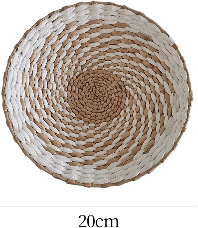 Duiaynke Woven Decor, Hanging Baskets Unique Tapestry for Hallway Bedroom Living Room Home Decorations (White 20cm)