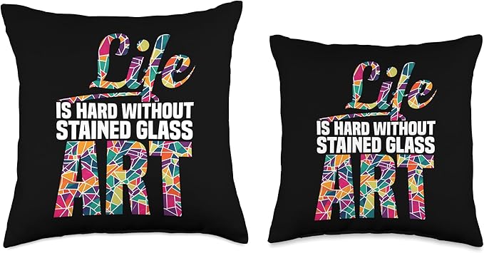 Stained Glass Artist Sheets Foiler Tools Stained Glass Throw Pillow