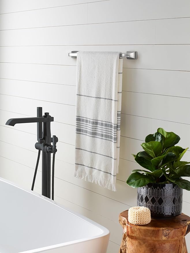 Amerock Highland Ridge Polished Nickel 18 inch (457mm) Towel Bar, BH36013PN