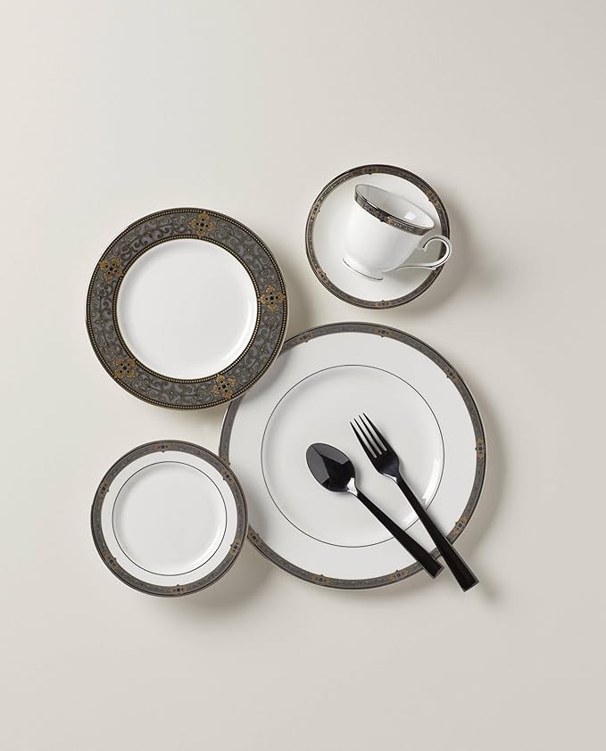 Lenox Vintage Jewel 5 Piece Boxed Set White Dinnerware