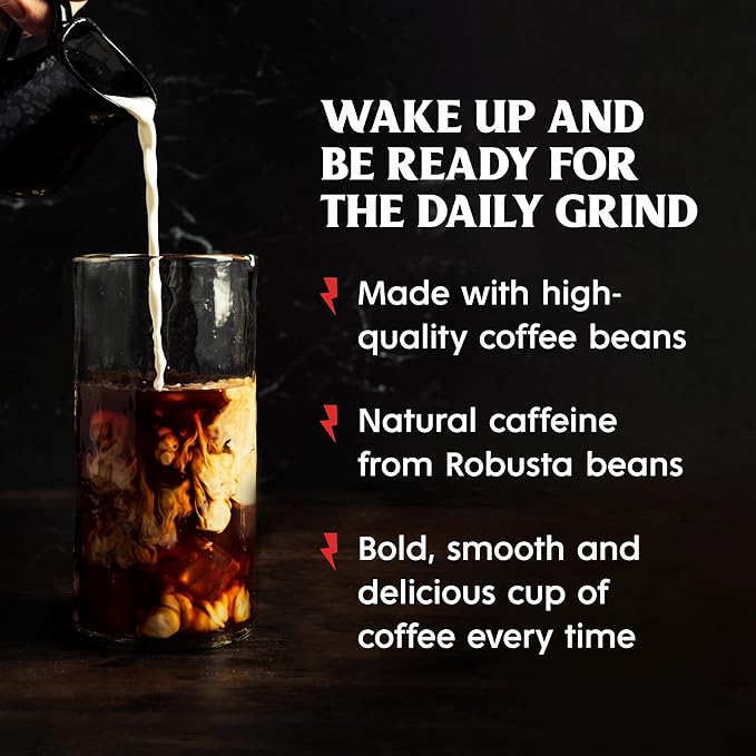 Death Wish Coffee Dark Roast Whole Bean -16 Oz, 2 Packs of Bold & Intense Blend of Arabica & Robusta Beans - USDA Organic - Pack of 2