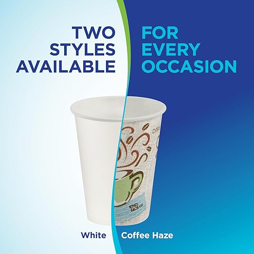 Georgia-Pacific Dixie PerfecTouch 16 oz Paper Coffee Cups By GP PRO, Coffee Haze Design, 1000 Count (50 Disposable Cups Per Sleeve, 20 Sleeves Per Case), 5356CD