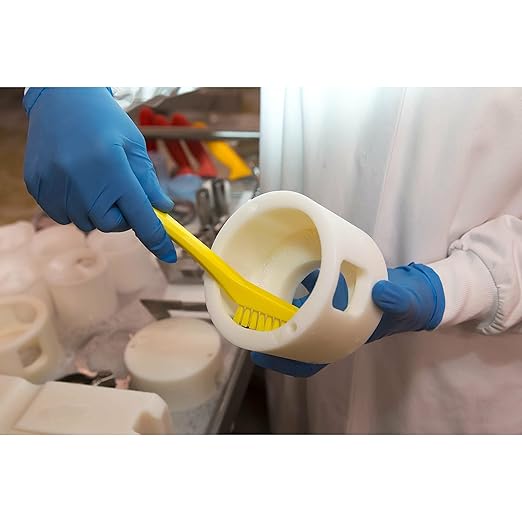 Vikan - 44016 Detail Brush, Multifunctional, Slip-Resistant Cleaning Tool, Extra Stiff Polypropylene & Polyester Bristle, 8 Inch, Yellow