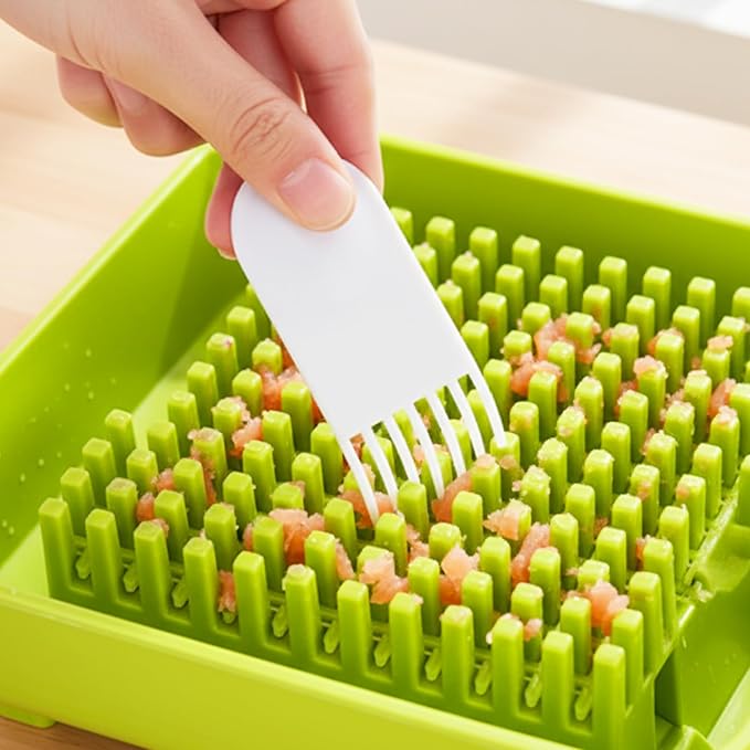 JJUNW 4pcs Vegetables Chopper Cleaning Tools Fork, Onion Chopper-Tools, Salad Onion Chopper Tool Fruit Vegetable Cutter Cleaning Comb for Most Vegetable Choppers