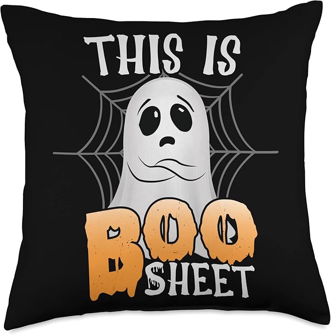 This Is Boo Sheet Ghost Halloween Costume Throw Pillow