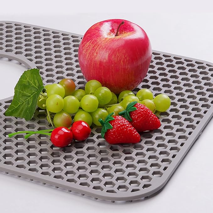 Drain Stopper, Kitchen Sink Protector Mat Silicone Sink Mat Drain Pad Sink Divider Mat Accessories
