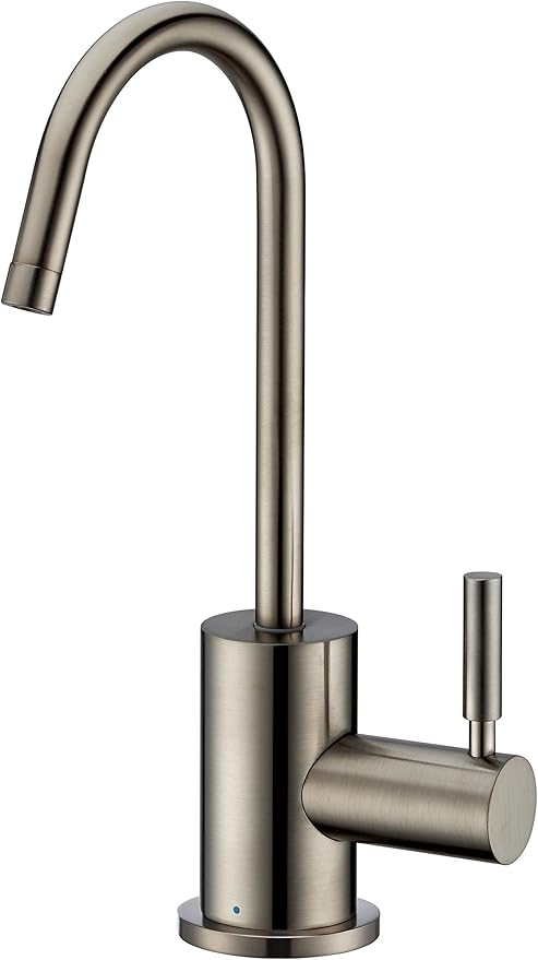 Whitehaus Collection WHFH-C1010-BN Point of Use Cold Water Faucet with Contemporary Spout, Brushed Nickel, 0.1 x 0.1 x 9.5