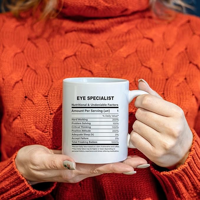 Funny Gift for Eye Specialist, Eye Specialist Nutrition Mug, Best Eye Specialist Gift Ideas, Graduation, Funny Eye Specialist Birthday Mug
