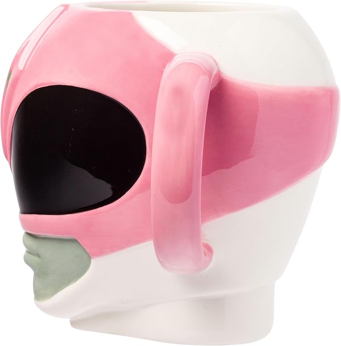 Silver Buffalo Power Rangers Pink Ranger Kimberly Hart 3D Sculpted Ceramic Mug, 20 Ounces