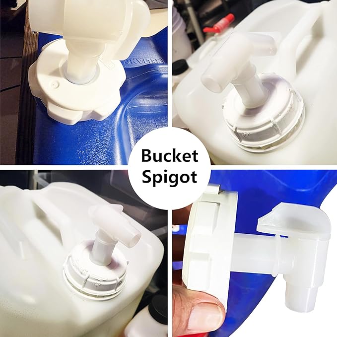 Barrel Faucet White Manual Handle Drum Faucet PE Plastic Drum Tap for Plastic or Steel Oil Drum or Water Container 3/4” by MUGLIO(10PCS)