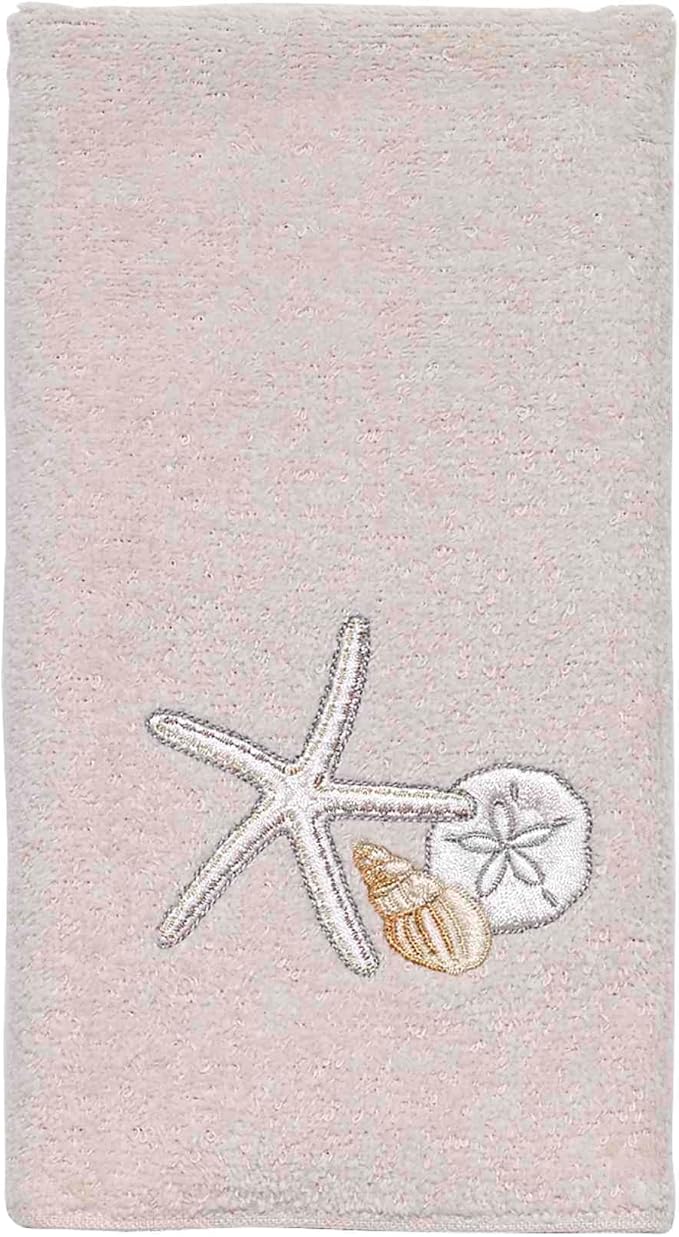 Avanti Linens - Fingertip Towel, Soft & Absorbent Cotton Towel, Beach Inspired Bathroom Accessories (Seaglass Collection)