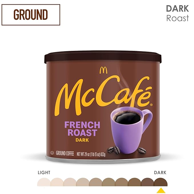 McCafe French Roast, Dark Roast Ground Coffee, 29 oz Canister (Pack of 2)