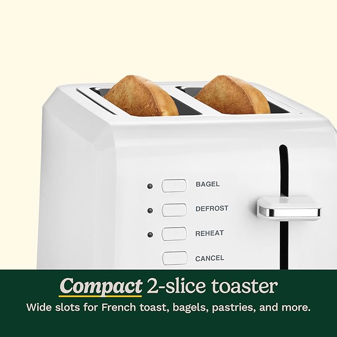 Cuisinart 2-Slice Toaster,Compact,White,CPT-122,(Pack of 4)